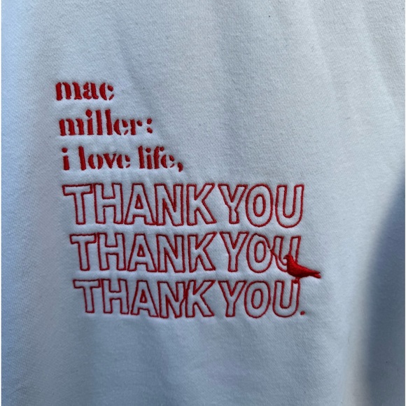 Mac Miller I Love Life White Hoodie Unreleased vintage - Picture 2 of 4